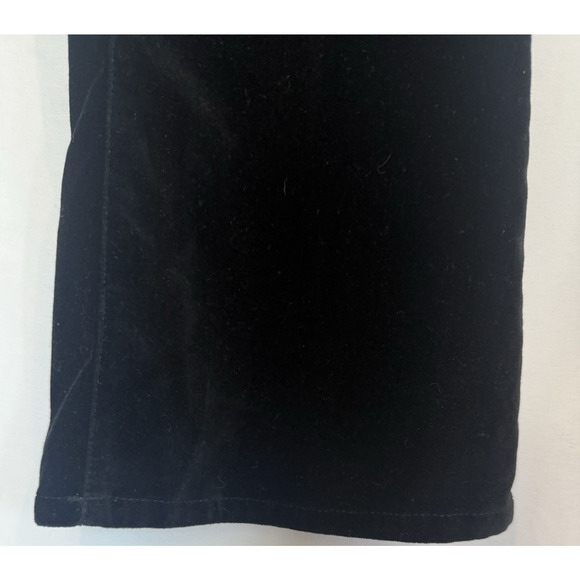 Y2K 317 Embroidered Flare Velvet Pants Womens 32 x 32 Black Fleur De Lis Grunge - Picture 6 of 15